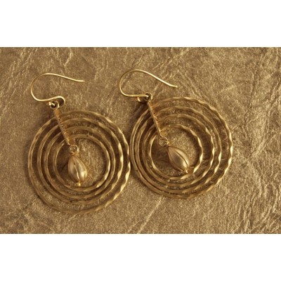 Gold Concentric Hoops
